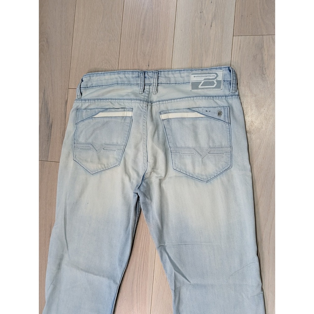Buffalo David Bitton Driven Straight Leg Jeans | Men's 33x32 Light Wash Denim - Picture 4 of 12